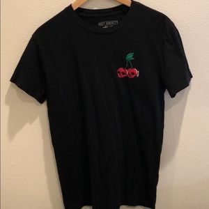 cherry skull black tshirt